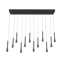 Lucide JOAKIM - Suspension - LED Dim. - CCT - 12x7W 2700K/4000K - Avec module LED remplaçable - Café - Premium
