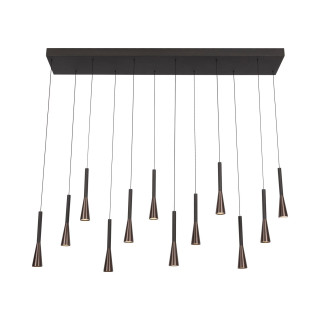 Lucide JOAKIM - Suspension - LED Dim. - CCT - 12x7W 2700K/4000K - Avec module LED remplaçable - Café - Premium