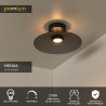 Lucide MENGA - Plafonnier - Ø 40 cm - LED Dim. - 1x11W 2700K - Fumé - Premium