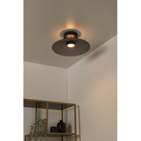 Lucide MENGA - Plafonnier - Ø 40 cm - LED Dim. - 1x11W 2700K - Fumé - Premium
