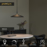 Lucide MENGA - Suspension - Ø 40 cm - LED Dim. - 1x11W 2700K - Fumé - Premium