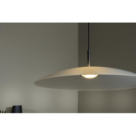 Lucide MENGA - Suspension - Ø 60 cm - LED Dim. - 1x18,6W 2700K - Opalin - Premium
