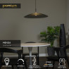 Lucide MENGA - Suspension - Ø 60 cm - LED Dim. - 1x18,6W 2700K - Fumé - Premium