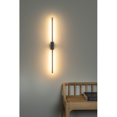 Lucide MARNIK - Applique murale - LED Dim. - CCT - 1x13W 2700K/4000K - Détecteur à balayage manuel - Noir - Premium