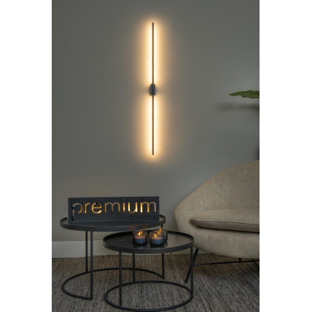 Lucide MARNIK - Applique murale - LED Dim. - CCT - 1x18W 2700K/4000K - Détecteur à balayage manuel - Noir - Premium