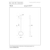 Lucide ASJA - Spot mural / Applique mural Rechargeable - Batterie/Piles - LED 3 StepDim - 1x3W 2700K - Fer gris - Premium