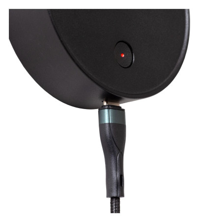 Lucide ASJA - Spot mural / Applique mural Rechargeable - Batterie/Piles - LED 3 StepDim - 1x3W 2700K - Noir - Premium