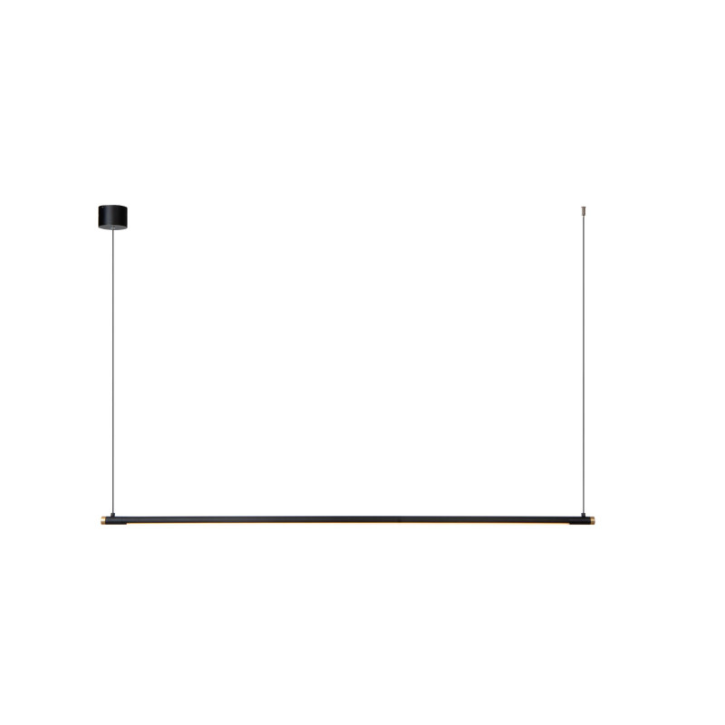Lucide MARNIK - Suspension - Ø 2,5 cm - LED Dim. - CCT - 1x22W 2700K/4000K - Détecteur à balayage manuel - Noir - Premium
