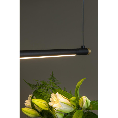Lucide MARNIK - Suspension - Ø 2,5 cm - LED Dim. - CCT - 1x22W 2700K/4000K - Détecteur à balayage manuel - Noir - Premium
