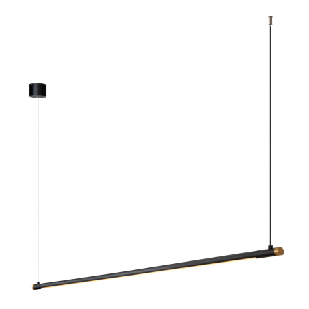 Lucide MARNIK - Suspension - Ø 2,5 cm - LED Dim. - CCT - 1x22W 2700K/4000K - Détecteur à balayage manuel - Noir - Premium