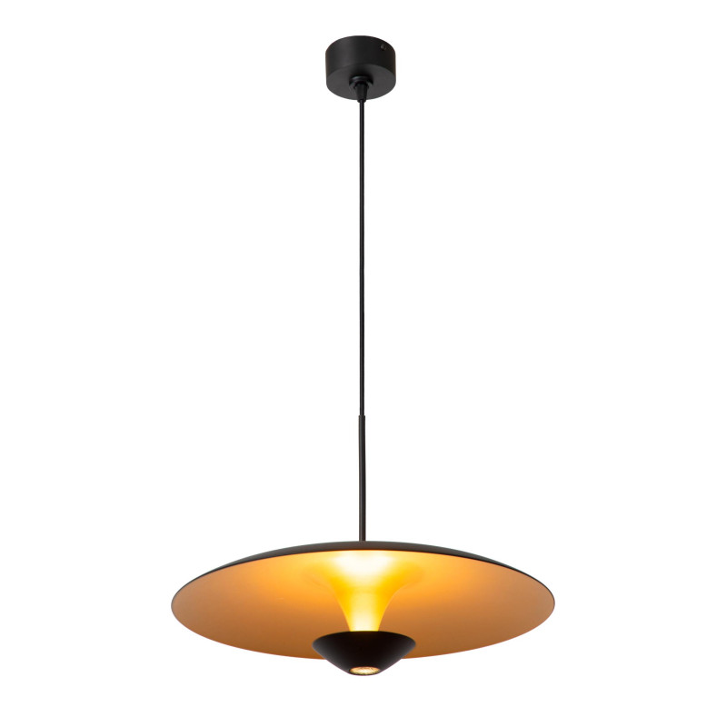 Lucide KENNETH - Suspension - Ø 40 cm - LED Dim. - 1x12W 2700K - Noir - Premium