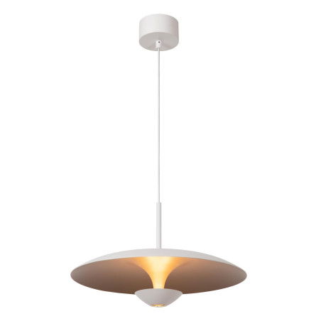 Lucide KENNETH - Suspension - Ø 40 cm - LED Dim. - 1x12W 2700K - Blanc - Premium