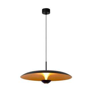 Lucide KENNETH - Suspension - Ø 60 cm - LED Dim. - 1x16W 2700K - Noir - Premium