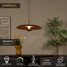 Lucide KENNETH - Suspension - Ø 60 cm - LED Dim. - 1x16W 2700K - Noir - Premium