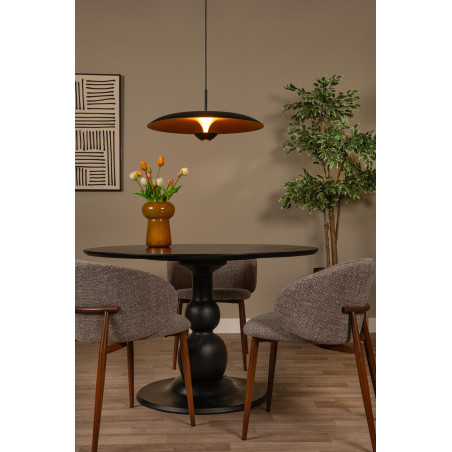 Lucide KENNETH - Suspension - Ø 60 cm - LED Dim. - 1x16W 2700K - Noir - Premium