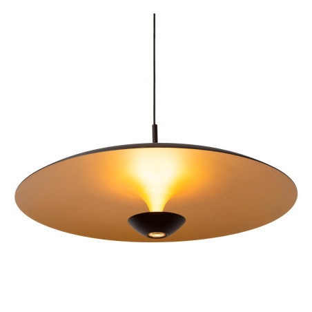 Lucide KENNETH - Suspension - Ø 60 cm - LED Dim. - 1x16W 2700K - Noir - Premium