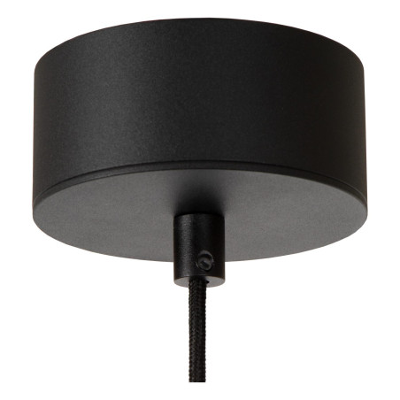 Lucide KENNETH - Suspension - Ø 60 cm - LED Dim. - 1x16W 2700K - Noir - Premium
