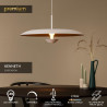 Lucide KENNETH - Suspension - Ø 60 cm - LED Dim. - 1x16W 2700K - Blanc - Premium