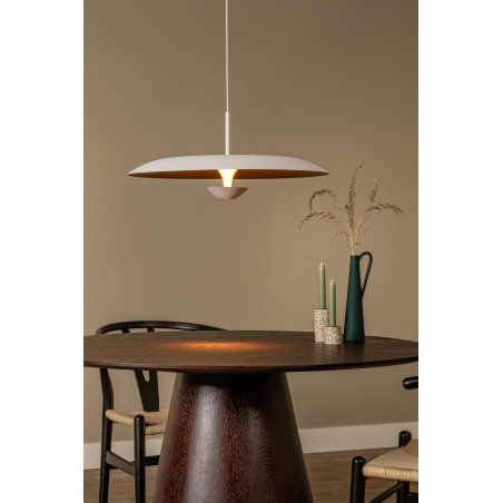 Lucide KENNETH - Suspension - Ø 60 cm - LED Dim. - 1x16W 2700K - Blanc - Premium
