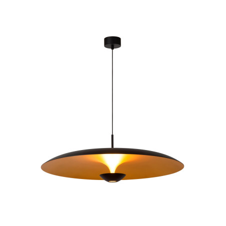Lucide KENNETH - Suspension - Ø 80 cm - LED Dim. - 1x22W 2700K - Noir - Premium