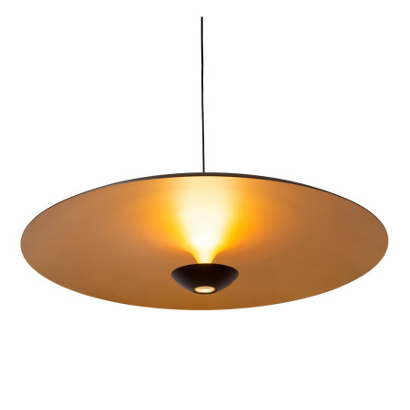 Lucide KENNETH - Suspension - Ø 80 cm - LED Dim. - 1x22W 2700K - Noir - Premium