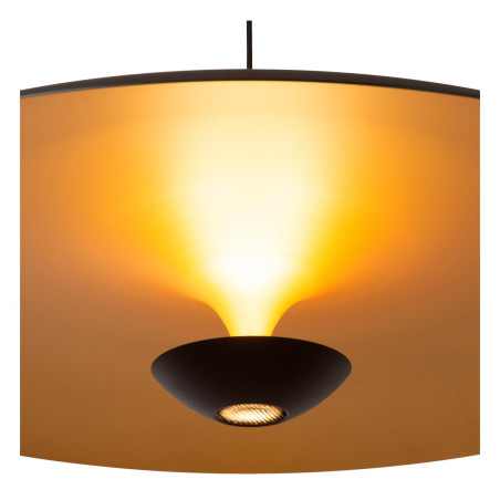 Lucide KENNETH - Suspension - Ø 80 cm - LED Dim. - 1x22W 2700K - Noir - Premium