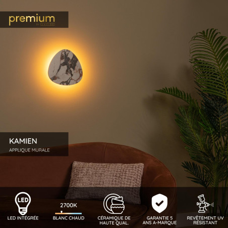 Lucide KAMIEN - Applique murale - LED - 1x11W 2700K - Blanc - Premium
