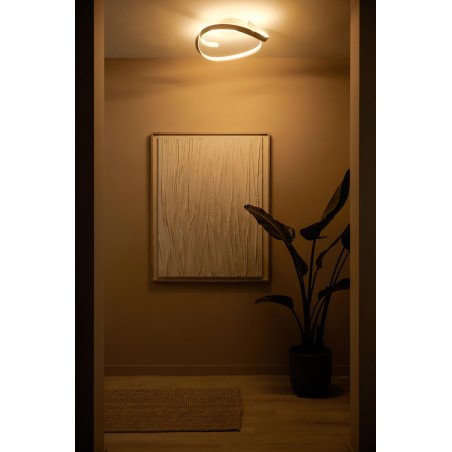 Lucide MENUET - Plafonnier - Ø 60 cm - LED Dim. - CCT - 1x46W 2200K/3000K - Taupe - Premium