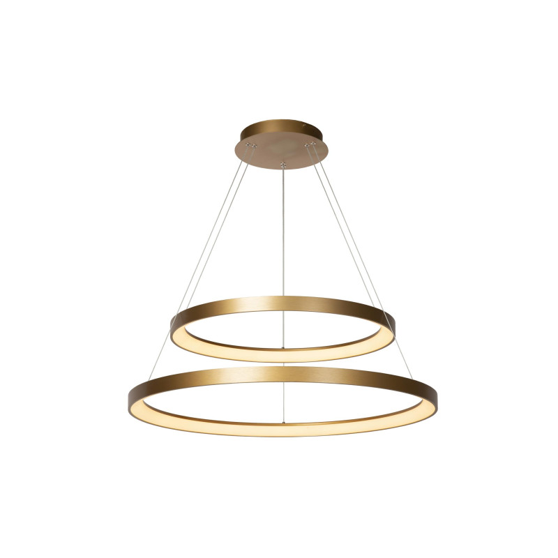 Lucide VIDAL - Suspension - Ø 78 cm - LED Dim. - 1x92W 2700K - Or Mat / Laiton - Premium