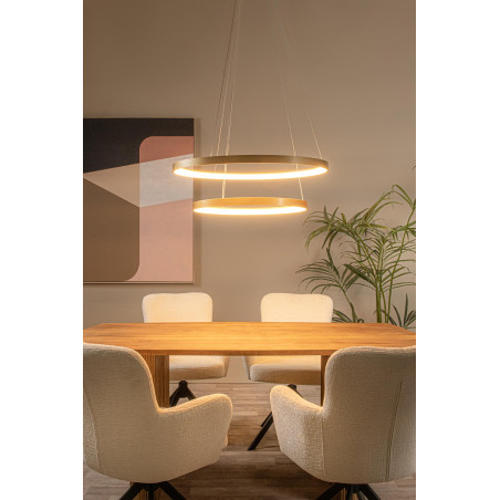Lucide VIDAL - Suspension - Ø 78 cm - LED Dim. - 1x92W 2700K - Or Mat / Laiton - Premium