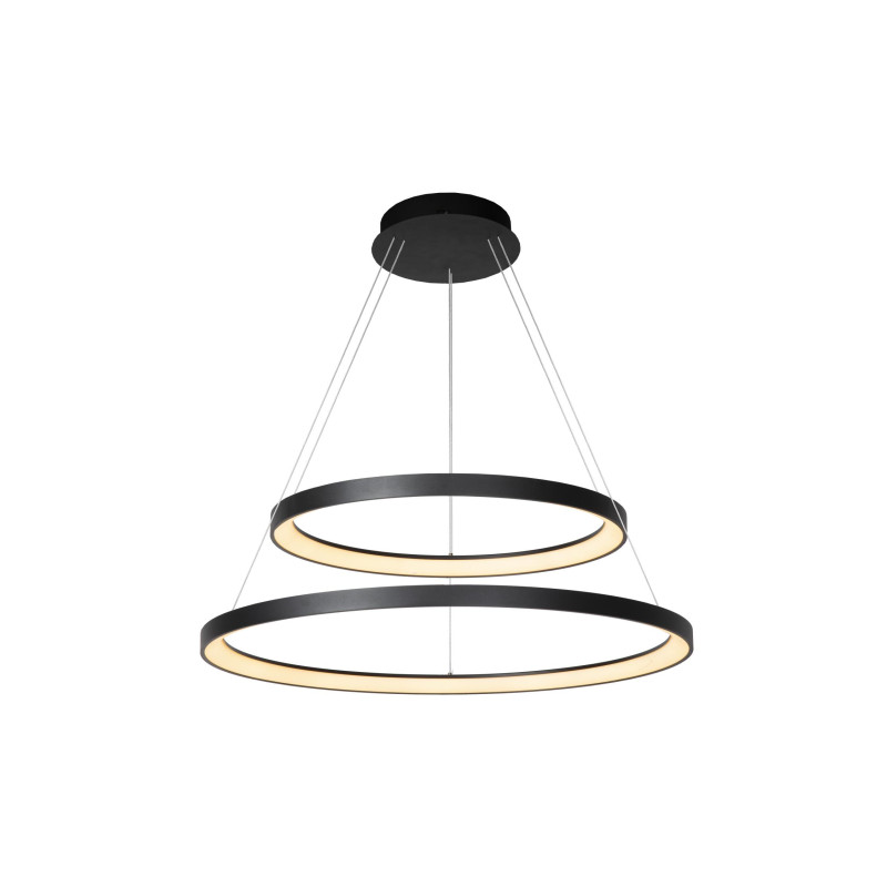 Lucide VIDAL - Suspension - Ø 78 cm - LED Dim. - 1x92W 2700K - Noir - Premium