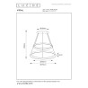 Lucide VIDAL - Suspension - Ø 78 cm - LED Dim. - 1x92W 2700K - Noir - Premium