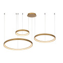 Lucide VIDAL - Suspension - Ø 78 cm - LED Dim. - 1x120W 2700K - Or Mat / Laiton - Premium