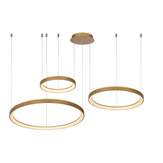 Lucide VIDAL - Suspension - Ø 78 cm - LED Dim. - 1x120W 2700K - Or Mat / Laiton - Premium