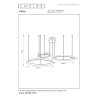 Lucide VIDAL - Suspension - Ø 78 cm - LED Dim. - 1x120W 2700K - Or Mat / Laiton - Premium