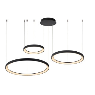 Lucide VIDAL - Suspension - Ø 78 cm - LED Dim. - 1x120W 2700K - Noir - Premium