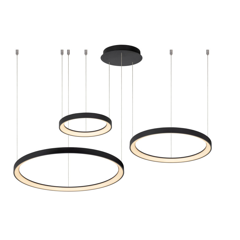 Lucide VIDAL - Suspension - Ø 78 cm - LED Dim. - 1x120W 2700K - Noir - Premium