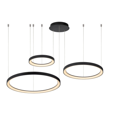Lucide VIDAL - Suspension - Ø 78 cm - LED Dim. - 1x120W 2700K - Noir - Premium