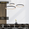 Lucide VIDAL - Suspension - Ø 78 cm - LED Dim. - 1x120W 2700K - Noir - Premium