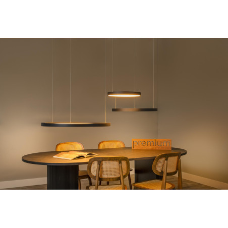 Lucide VIDAL - Suspension - Ø 78 cm - LED Dim. - 1x120W 2700K - Noir - Premium