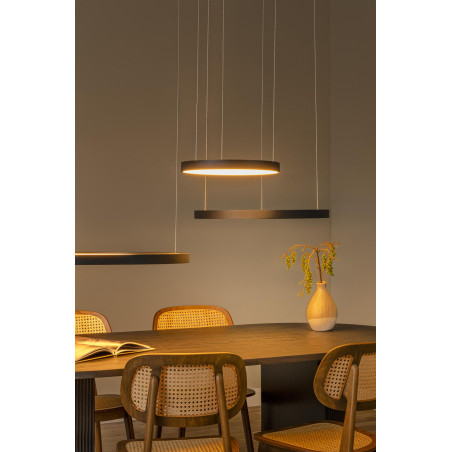 Lucide VIDAL - Suspension - Ø 78 cm - LED Dim. - 1x120W 2700K - Noir - Premium