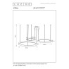 Lucide VIDAL - Suspension - Ø 78 cm - LED Dim. - 1x120W 2700K - Noir - Premium