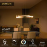 Lucide MENUET - Suspension - LED Dim. - CCT - 1x46W 2200K/3000K - Taupe - Premium