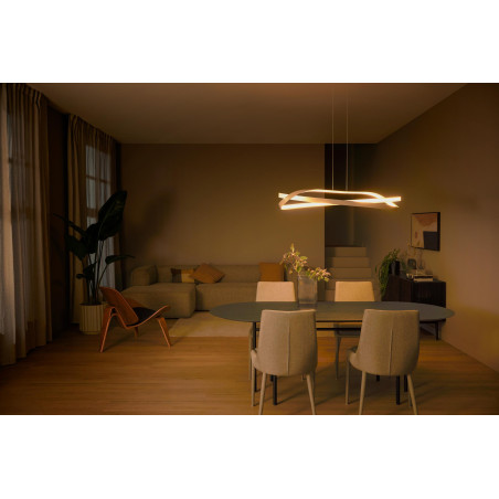 Lucide MENUET - Suspension - LED Dim. - CCT - 1x46W 2200K/3000K - Taupe - Premium