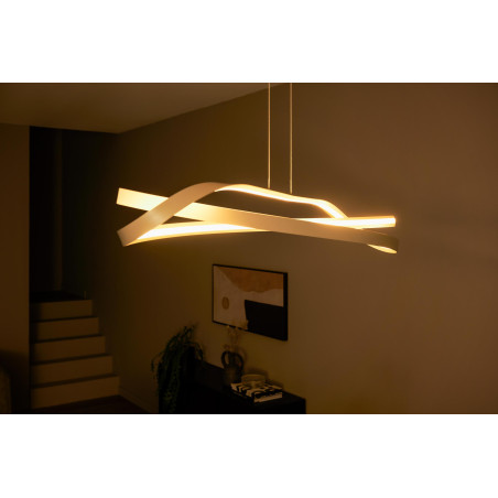 Lucide MENUET - Suspension - LED Dim. - CCT - 1x46W 2200K/3000K - Taupe - Premium