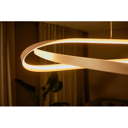 Lucide MENUET - Suspension - LED Dim. - CCT - 1x46W 2200K/3000K - Taupe - Premium