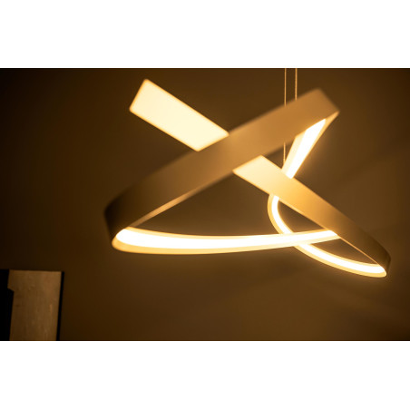 Lucide MENUET - Suspension - LED Dim. - CCT - 1x58W 2200K/3000K - Taupe - Premium
