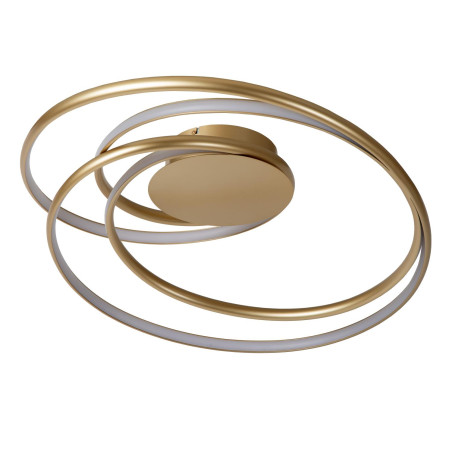 Lucide SARDANA - Plafonnier - LED Dim. - 1x54W 2700K - Or Mat / Laiton - Premium