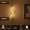 Lucide LAMBADA - Applique murale - LED Dim. - 1x20W 2700K - Champagne Couleur - Premium