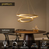 Lucide SARDANA - Suspension - Ø 80 cm - LED Dim. - 1x74W 2700K - Or Mat / Laiton - Premium
